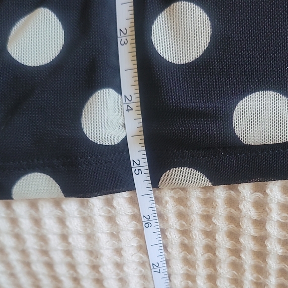 Mock-neck Polka Dot Sheer Long Sleeve Top Size XXL - Picture 10 of 10